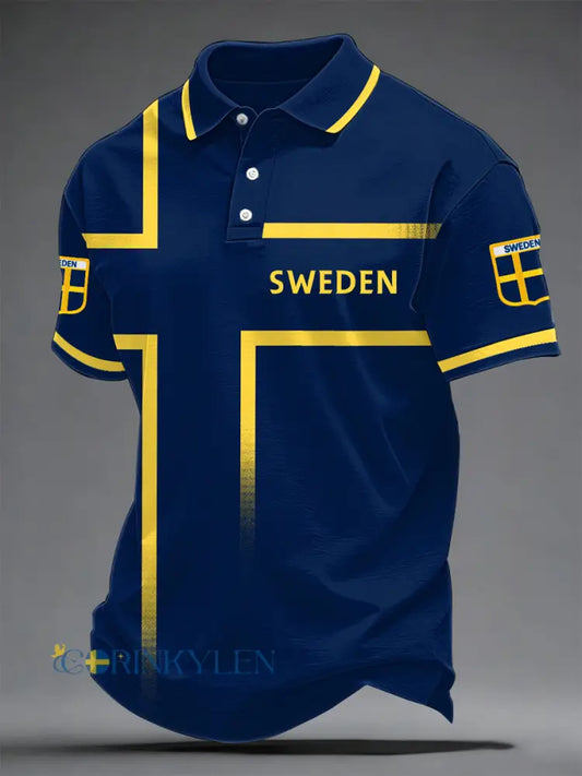 Svensk fotbollstryck för herrar avslappnad topp - som bild / S