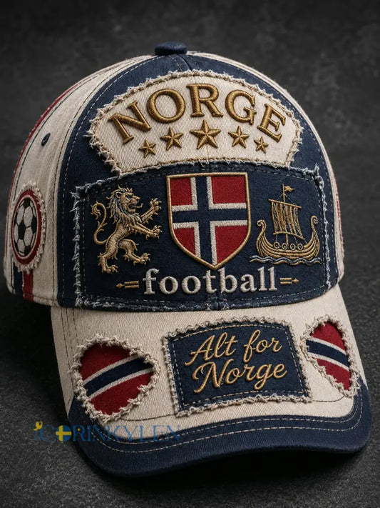 Unisex-hatt med norsk vikingmotiv – patriotisk och kulturellt konsttryck - A / ONE