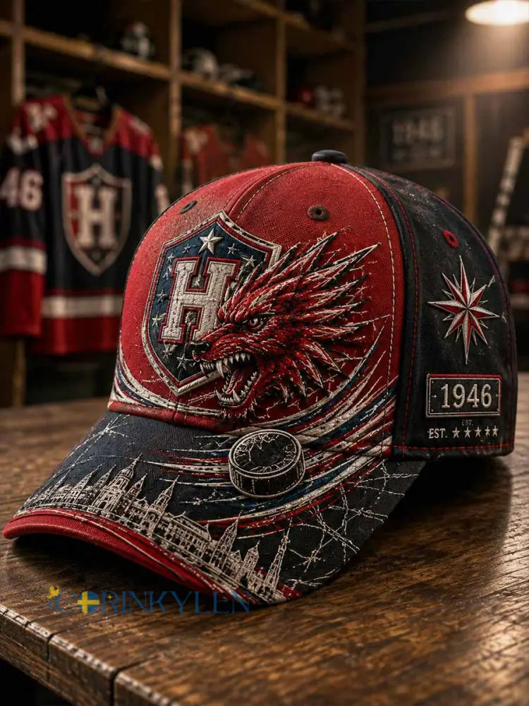 Unisex-hatt med tryckt traditionellt hockeylagsmotiv - som bild / ONE