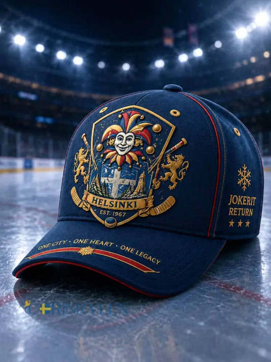 Unisex Jokerit Helsingfors ishockeyminnesmärkesmönstrad mössa - som bild / ONE