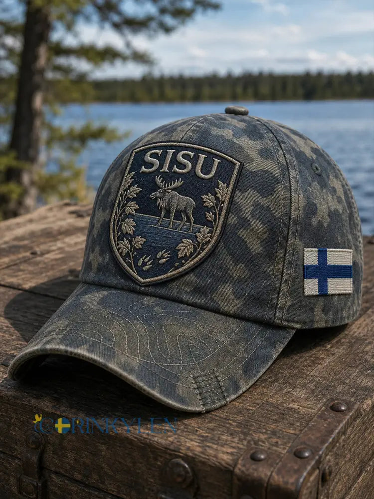 Unisex-luftig hatt med vintagefinländskt konsttryck - A / ONE