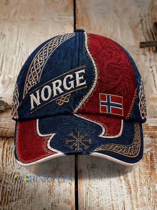 Unisex norska fotbollsfläktkultur & hejar konst Print hatt - A / ONE