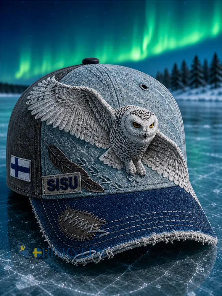 Unisex retro finsk djurprint avslappnad hatt - A / ONE