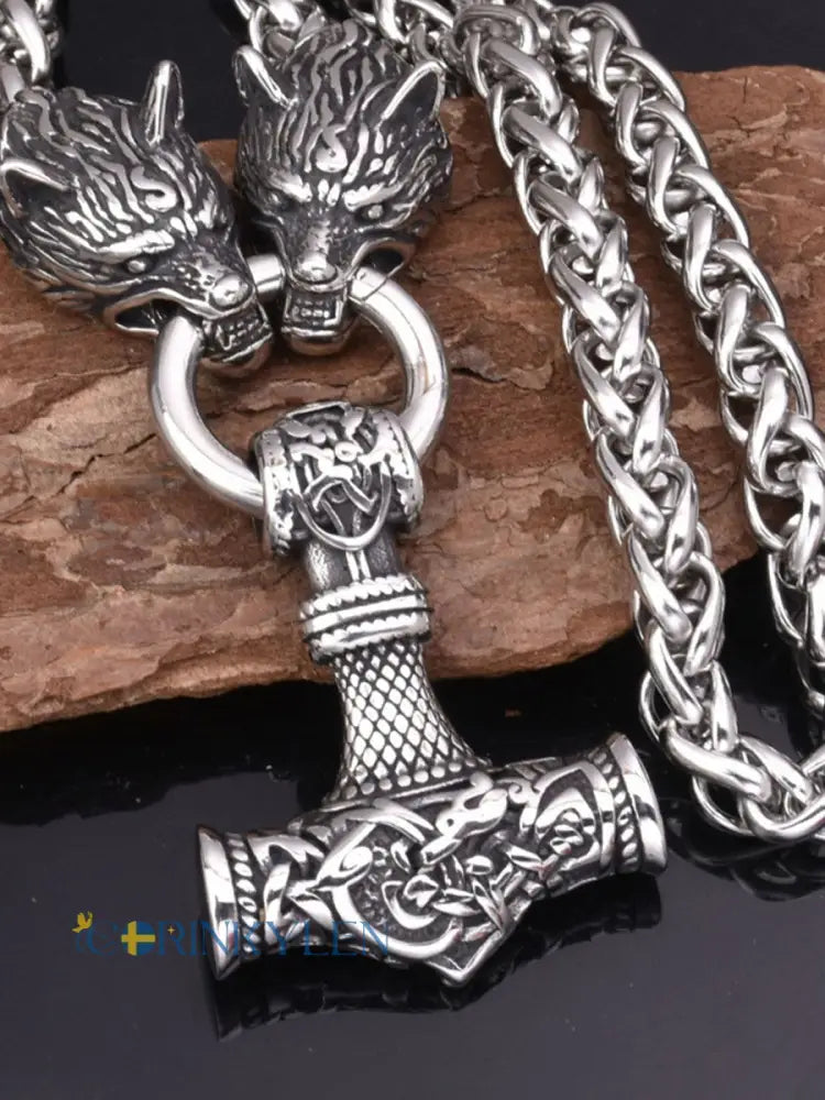 Unisex Viking Pendant. - silver / ONE