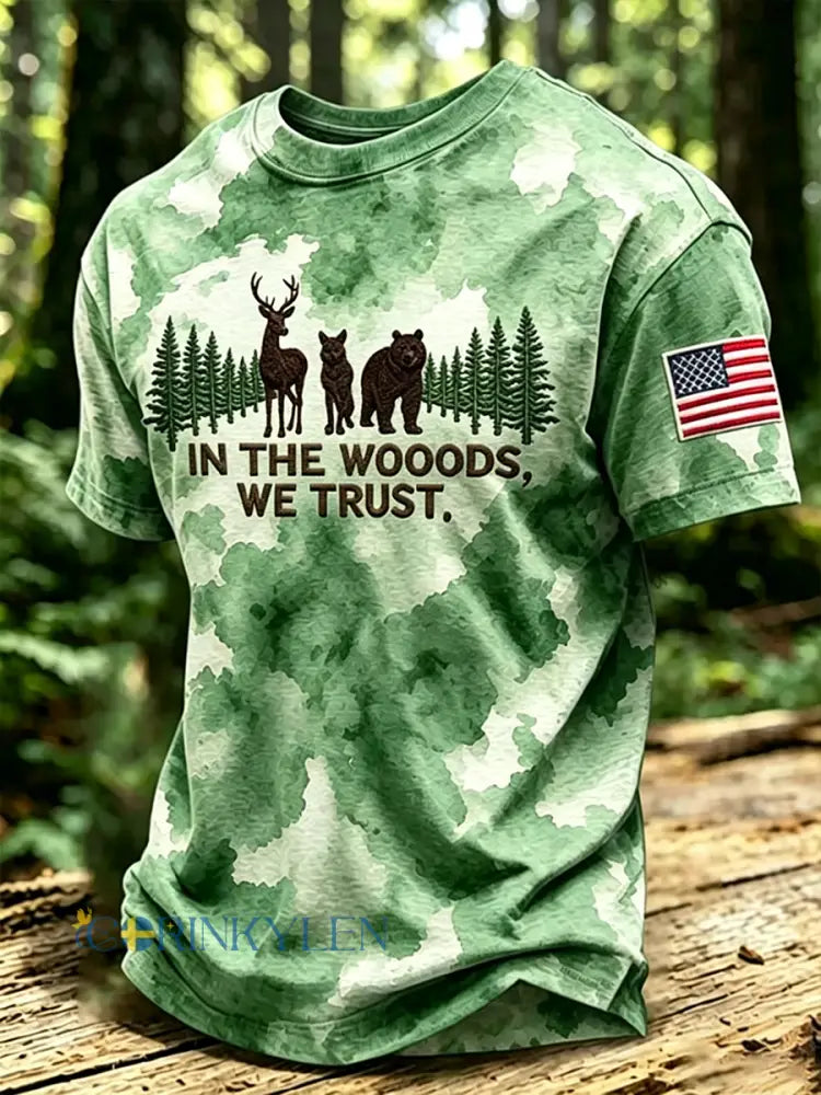 Vi litar på korta ärmar T-shirt - grönt / S