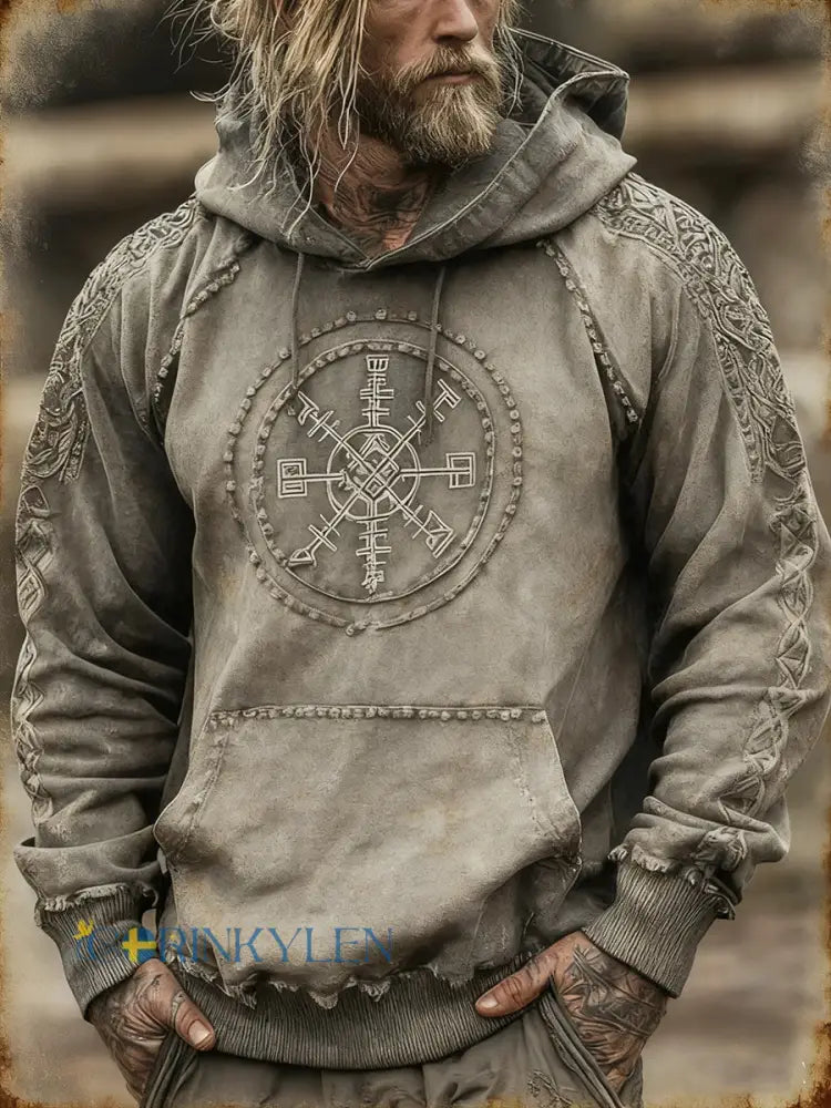 Vikingad tröja för män - ljusgrå / S