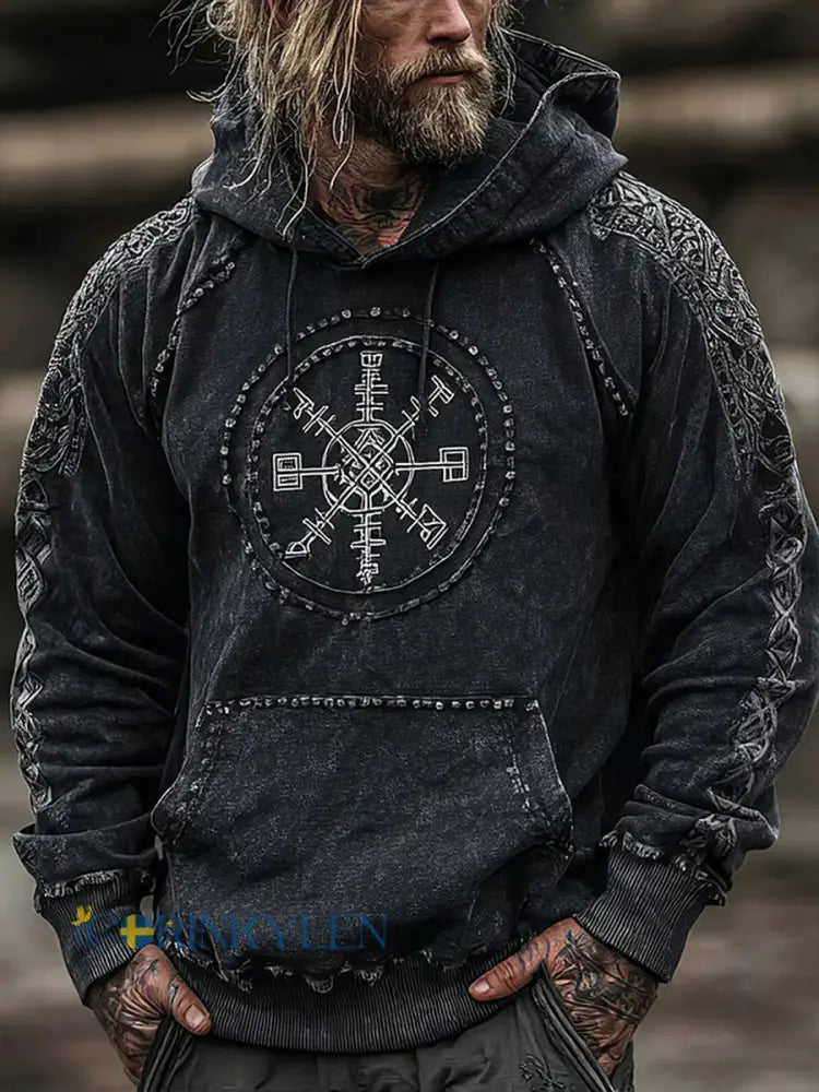 Vikingad tröja för män - svart / S