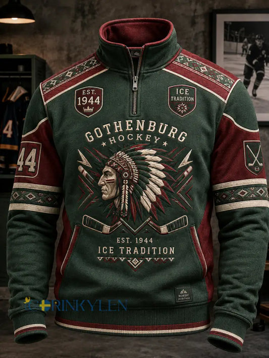 Vintage Göteborg Hockey klassisk sweatshirt med dragkedja - som bild / S