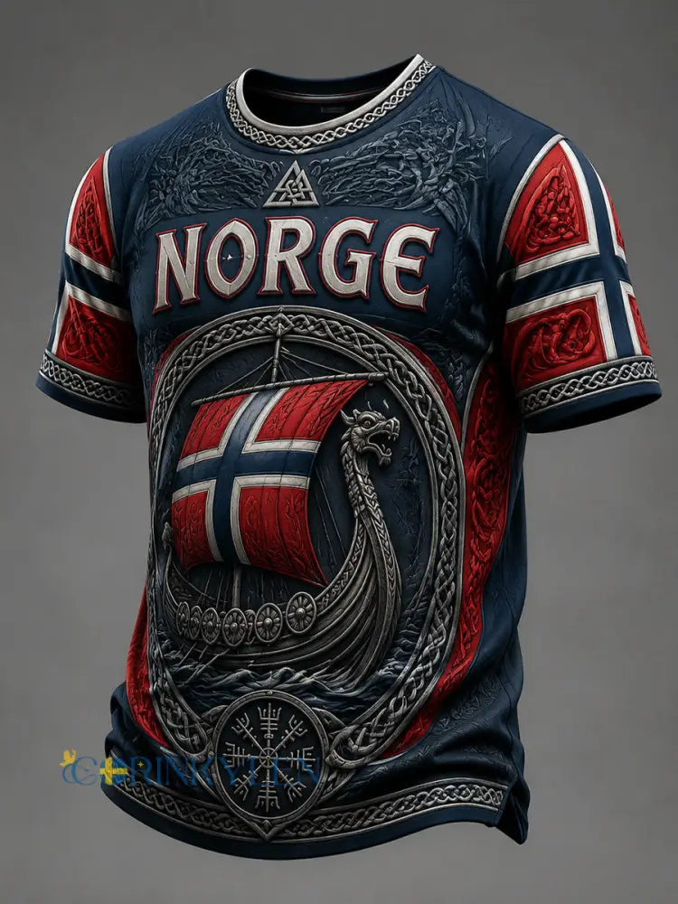 Vintage norsk “Forward” lapptäcktsavslappnad t-shirt - som bild / S