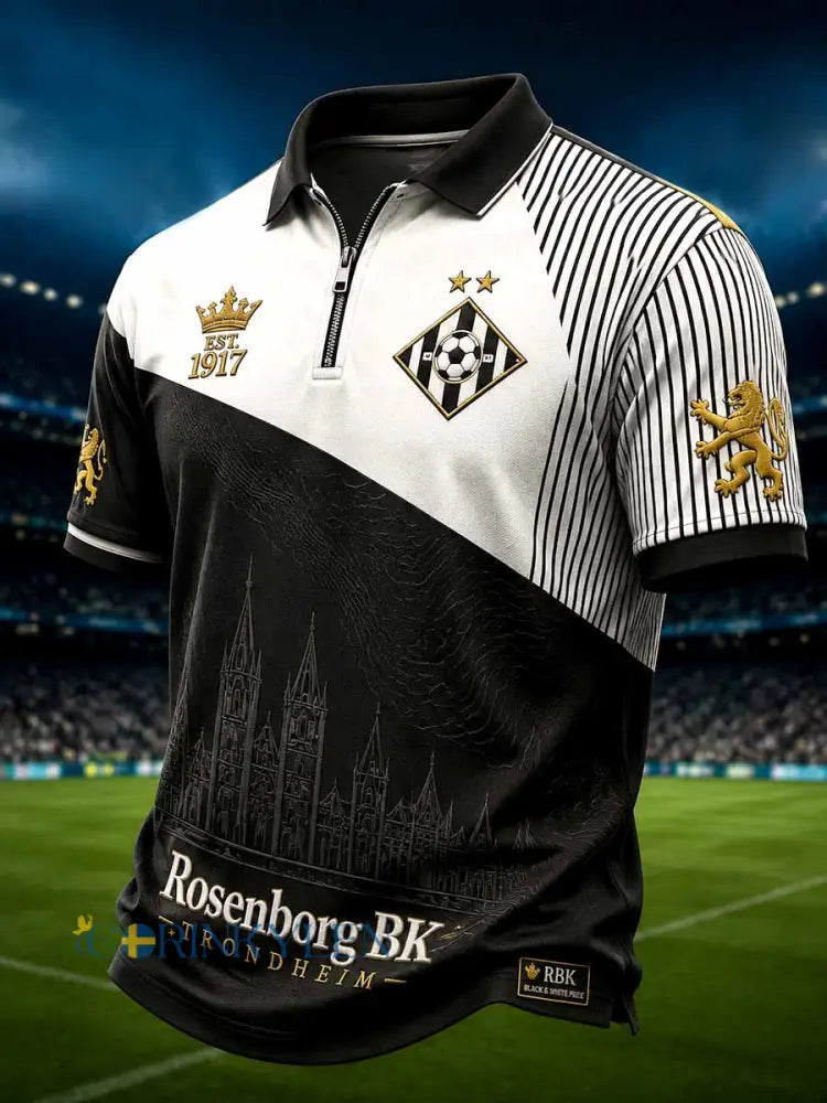 Vintage-RBK-fotbollslag tryckt polotröja för män - som bild / S