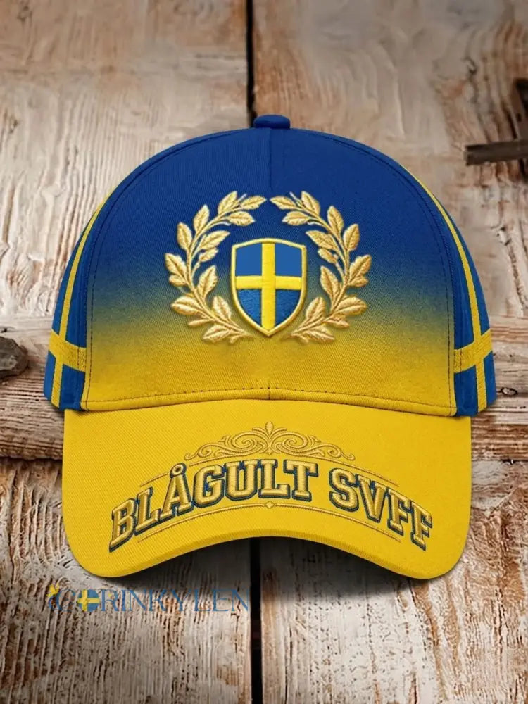 Vintage Svensk Fotbollslärd 2026 Tryckt Keps - blå / ONE