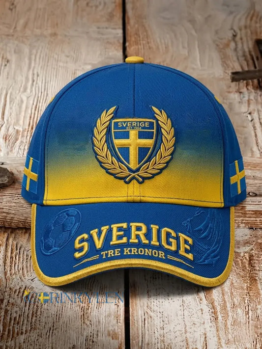 Vintage Svensk Fotbollslärd 2026 Tryckt Keps - blå / ONE