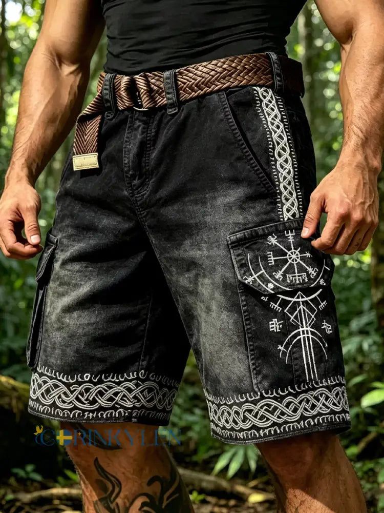Vintage vikingtryck Casualbyxor - A / S